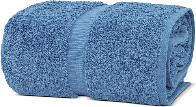 Chakir Turkish Linens 100% Cotton Premium Turkish Towels for Bathroom | 35'' x 70'' (1-Piece Bath Sheet, Wedgewood)