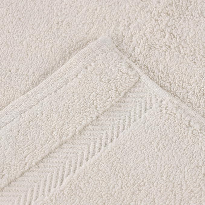 Superior Zero Twist Cotton 12 Piece Assorted Towel Set, Includes 4 Bath, 4 Hand, 4 Washcloth/Face Towels, Quick Dry, Home Essentials, Shower, Spa, Luxury Plush Soft Absorbent Towels, Ivory