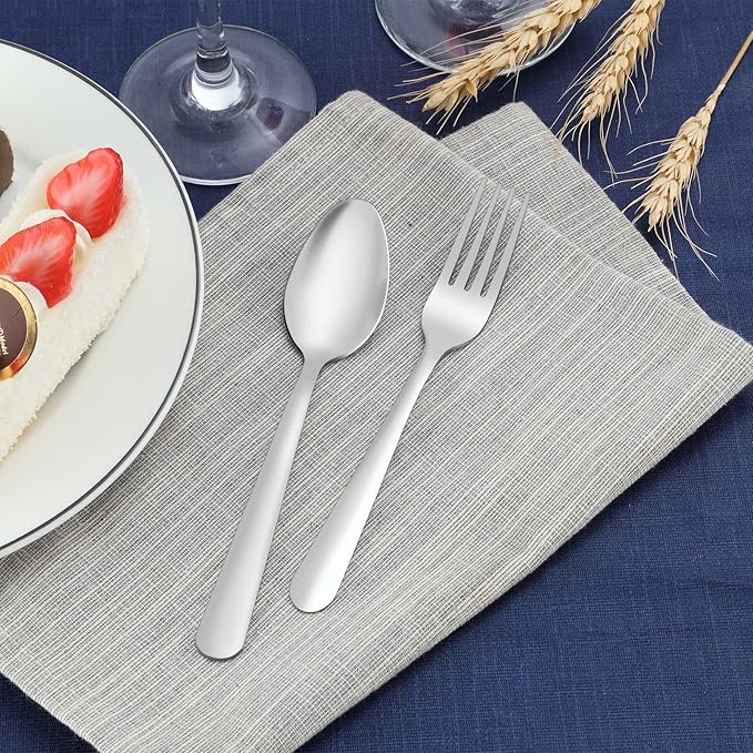 36-Piece Tea Spoons Set - 5.9" Stainless Steel Tea Spoon Silverware, Durable Small Spoons, Cost-effective Teaspoon Set of 36 for Home Kitchen Restaurant - Mirror Polished, Dishwasher Safe