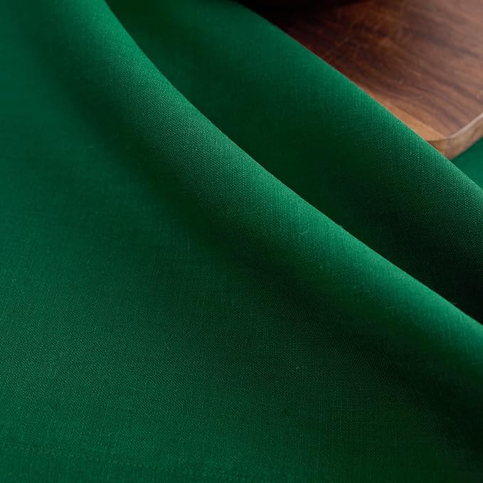 Solino Home Linen Tablecloth 60 x 120 Inch - 100% Pure Linen Green Table Cloth for Rectangle Tables - Fete, Machine Washable Tablecloth