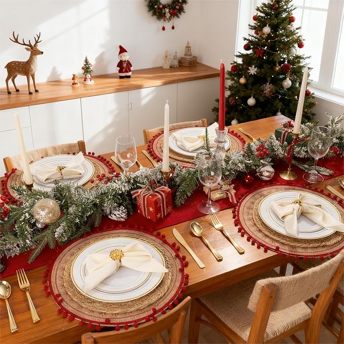 WDF 120 Pieces Gold Plastic Silverware - Disposable Flatware Set - Heavy Duty Christmas Plastic Cutlery - Silverware Includes 40 Forks, 40 Spoons, 40 Knives