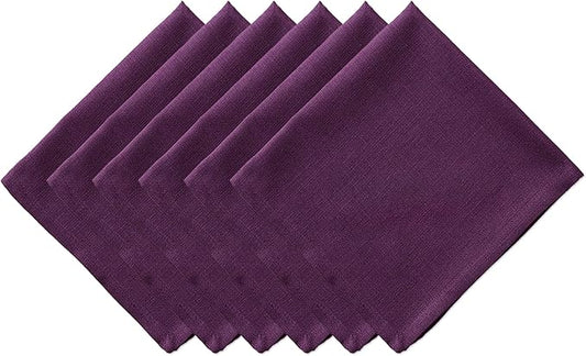 DII Variegated Tabletop Collection, Napkin Set, 20x20, Eggplant, 6 Piece