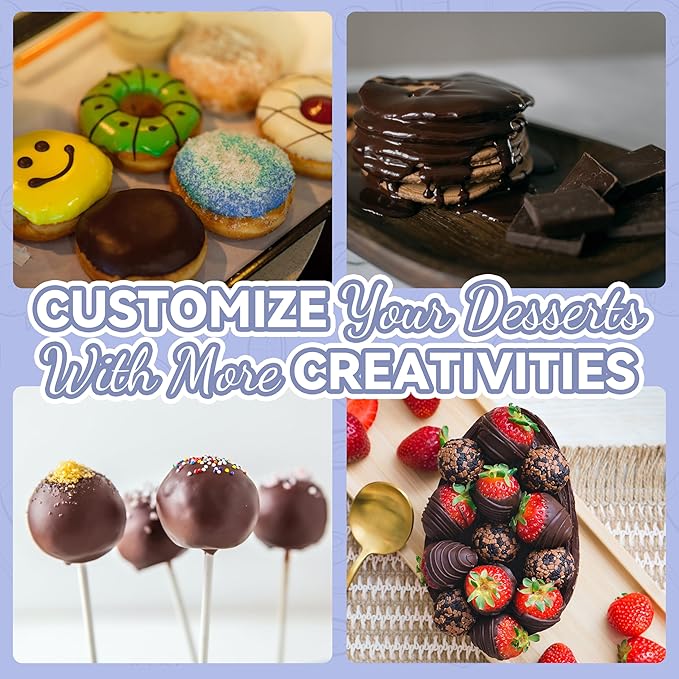 Candy and Chocolate Melting Pot, Mini Electric Fondue Pot, Melts Candy Chocolate in a Couple of Minutes, Ideal for Cake Pops Cookies Cakes, 1 Cups, Single Pot, Gray