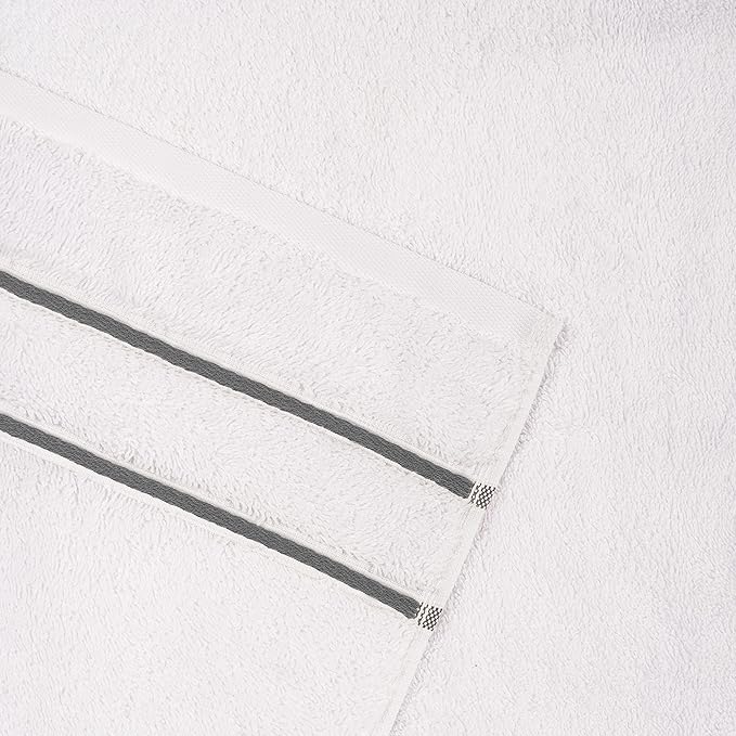 4 Packed White Washcloth Set, 100% Turkish Cotton Washcloths Washrags, Small Hand Face Towels for Bathroom and Kitchen, Dark Gray