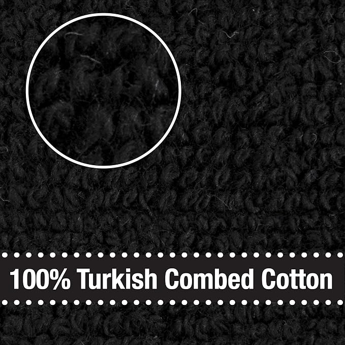 All-Clad Solid Kitchen Towels: Highly Absorbent, Super Soft Long Lasting - 100% Cotton, 17"x30" Tea Towels for Cleaning & Drying Dishes, Pans, Glassware, or Countertops, (2-Pack), Black