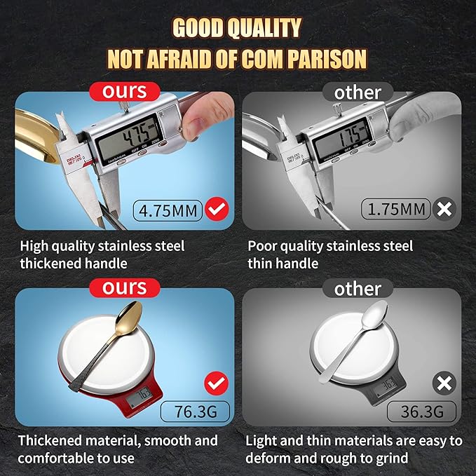 Lemeya Hammered Black Gold Silverware Set for 8,Stainless Steel 40-Piece Modern Cutlery Set,Mirror Polished Heavy Duty Flatware Set Utensil Set,Knives Spoons and Forks Set,Dishwasher Safe