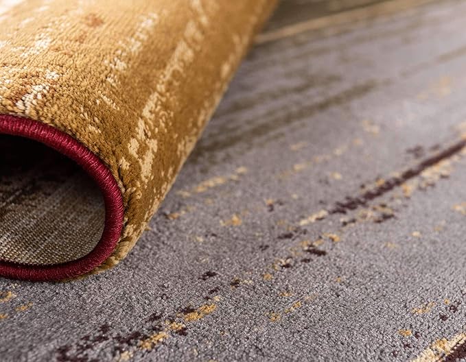 Unique Loom Barista Collection Area Rug - Mundo Nova (2' 2" x 3' 1" Rectangle, Beige/ Blue)