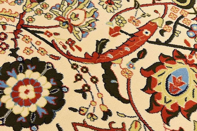 Unique Loom Espahan Collection Area Rug - Cape Cod (9' 10" x 13' 1" Rectangle, Cream/ Black)