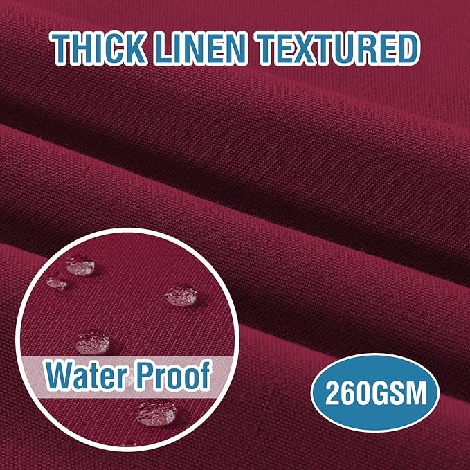 H.VERSAILTEX Cloth Napkins Set of 12 (18" X 18") Linen Textured Dinner Napkins Waterproof Soft Thick Durable Reusable Napkins with Hemmed Edges for Dinners, Weddings and Everyday Use, Christmas Red