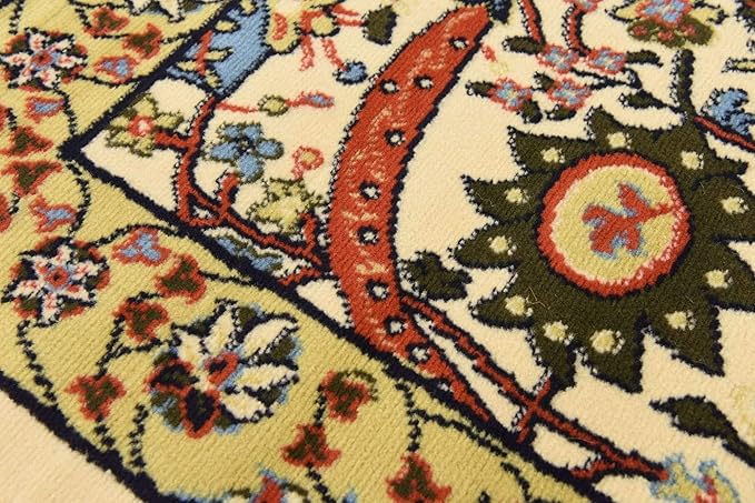 Unique Loom Espahan Collection Area Rug - Cape Cod (4' 1" x 6' 1" Rectangle, Cream/ Black)