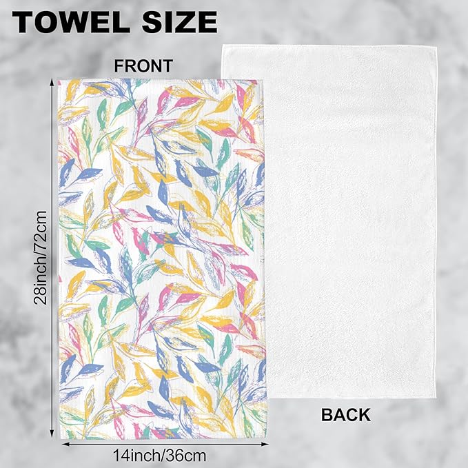 Boho Spring Hand Towel for Bathroom Set of 2 Hand Bath Towels Soft Absorbent Decorative Towels for Bathroom Kitchen Yoga Home Decor 14 x 28 in