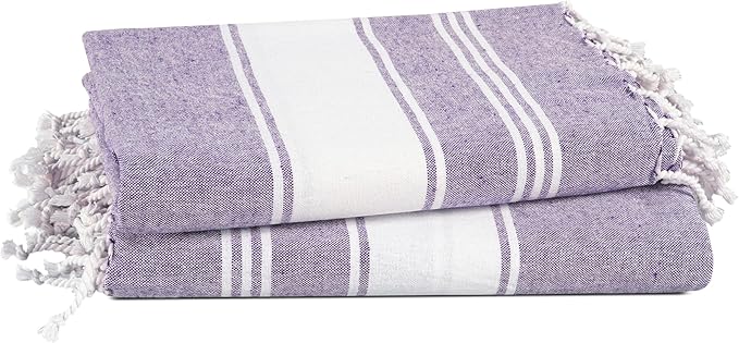 LANE LINEN Large Pool Towels, XL Beach Towel 2 Pack, Pre-Washed, No Shrink, Quick Dry Oversized Beach Towels, Stylish Beach Towel for Women, Sand Free Towel, 39"x71" - Regal Orchid