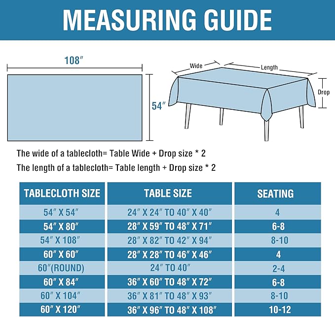 H.VERSAILTEX Linen Textured Table Cloths 54 x 108 Inch Premium Solid Tablecloth Spill-Proof Waterproof Table Cover for Dining Buffet Feature Extra Soft and Thick Fabric Wrinkle Free, Aqua