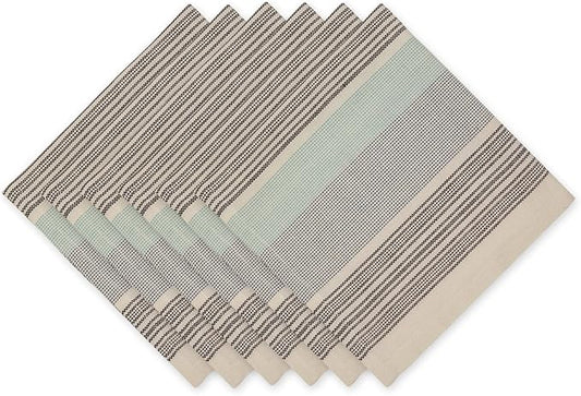 DII Variegated Tabletop Collection, Napkin Set, 20x20, Mediterranean, 6 Piece