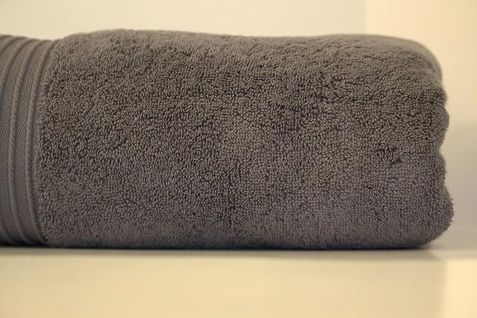 Milara Turkish Luxurious Extra Large Cotton Bath Sheet | Premium Bath Sheet Towels Ultra-Soft, Highly Absorbent, Durable | Anthracite (Dark Gray) Plush Bath Sheets, (35x70 Inches)