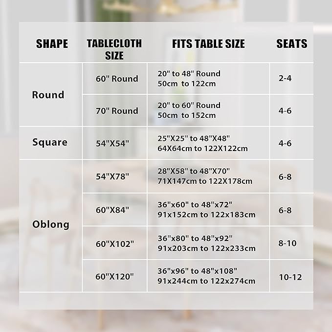 sancua 2 Pack Beige Tablecloth 60 x 120 Inch, Rectangle 8 Feet Table Cloth - Stain and Wrinkle Resistant Washable Polyester Table Cover for Dining Tables, Buffet Parties and Camping