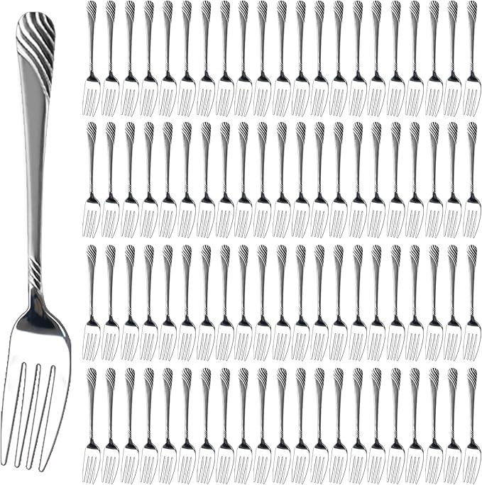 300 Pieces Dinner Forks, 6.9 Inches, Stainless Steel, Silverware Table Forks Set, Salad & Dessert Forks, Dishwasher Safe