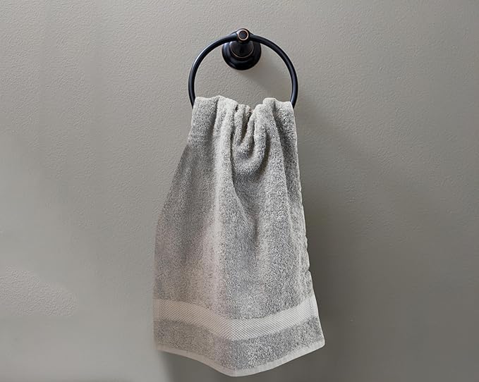 Delara 100% Organic Cotton Towels 650 GSM Plush Feather Touch Quick Dry Hand Towel, Pack of 6 GOTS Certified, Oeko-Tex Green Certified, Organic Cotton Hand Towel, 20"X30"