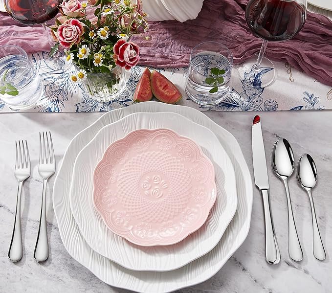 KEAWELL Premium Fine Verona 8-Piece 7.4 inch Fork Set – 18/10 Stainless Steel, Heavy-Duty Mirror-Finished Flatware for Elegant Everyday Dining and Entertaining (8, Salad Forks)