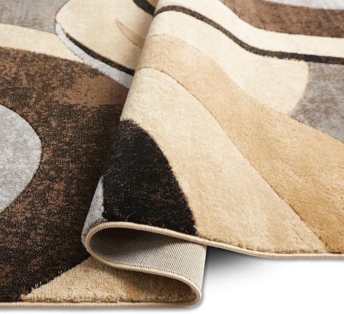 Home Dynamix Tribeca Slade Modern Area Rug, Abstract Brown/Gray 39"x55"