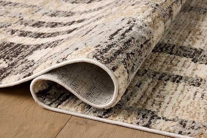 Loloi Jeremiah Brent Bleecker Collection BLE-03 Beige/Stone 4'-0" x 6'-0" Accent Rug