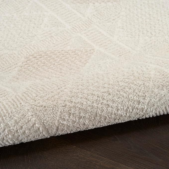 Nourison Home Nordic Ivory Beige 5' x 7' Area Rug - Easy Clean, Non Shedding, Bed Room, Living Room, Dining Room, Kitchen (5' x 7')