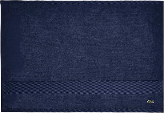 Lacoste Heritage 100% Supima Cotton Tub Mat, Navy, 21" x 31" – Highly Absorbent & Quick Drying, Premium Super Soft Bath Towel, Bathroom Essential, Gift for All Occasions, Machine Washable