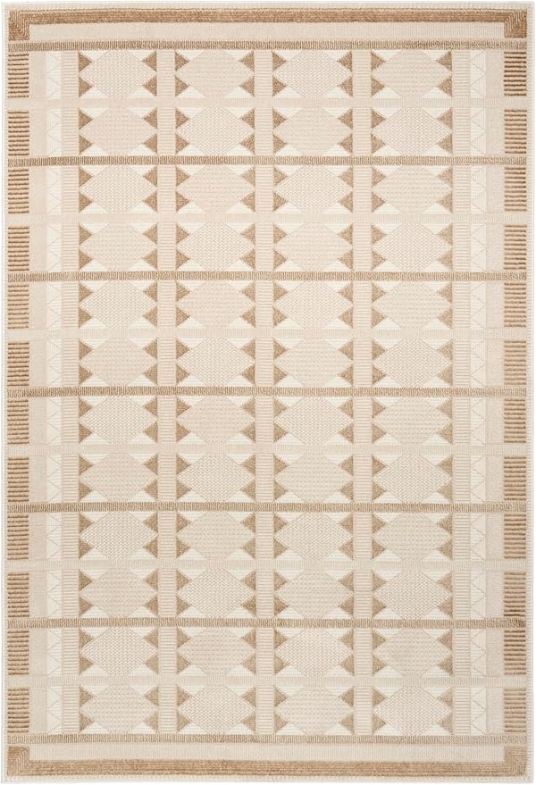 Nourison Home Nordic Taupe 5' x 7' Area Rug - Easy Clean, Non Shedding, Bed Room, Living Room, Dining Room, Kitchen (5' x 7')