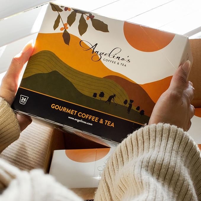 Angelino's Coffee, 96 Count, Compatible with Keurig 2.0 K-Cup Brewers (Half Caff, 96 Count)