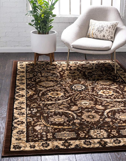Unique Loom Espahan Collection Area Rug - Cape Cod (7' 10" x 10' Rectangle, Brown/ Beige)