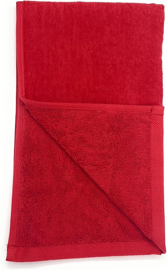 16x26 | 3-Pack | Terry Velour Towels, Bath Towels, Washcloths | Cotton | Face Towels, Bathroom use, Gym and spa Towel | Bathroom Towels (Red, 3)