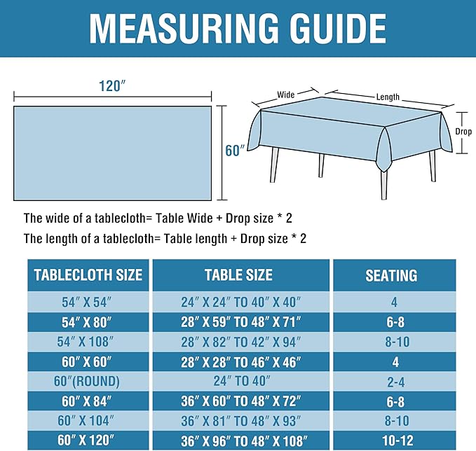 H.VERSAILTEX Linen Textured Table Cloths 60 x 120 Inch Premium Solid Tablecloth Spill-Proof Waterproof Table Cover for Dining Buffet Feature Extra Soft and Thick Fabric Wrinkle Free, Aqua