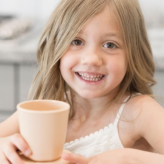 Tiny Twinkle Tableware 3 Pack Cups Set - BPA-Free For Kids and Toddlers - Polypropylene Plastic Tumblers (Sand, Cinnamon, Taupe) Cup