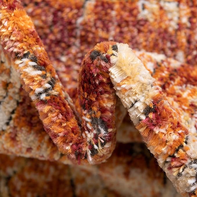 Unique Loom Isabella Collection Area Rug - Adjani (3' 3" x 5' 3" Rectangle, Rust Red/ Black)