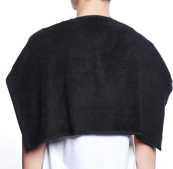 PERFEHAIR Black Salon Towels (2-Pack, 16 X 27 Inches)-Barber Hand Cotton Towel for Gym, Bath, Spa, Shaving, Shampoo