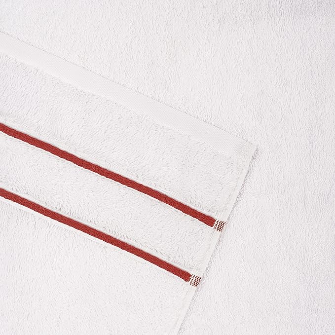 4 Packed White Washcloth Set, 100% Turkish Cotton Washcloths Washrags, Small Hand Face Towels for Bathroom and Kitchen, Bordeaux Red