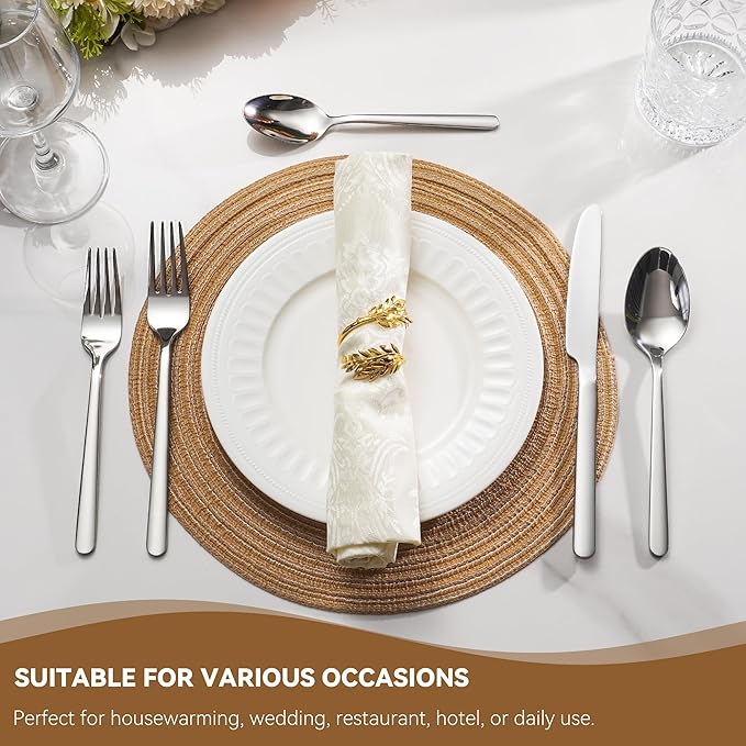 30 Piece Silverware Set 18/10 Stainless Steel, Flatware Set for 6,forged Flatware Set Heavy Duty Silverware, Dishwasher Safe