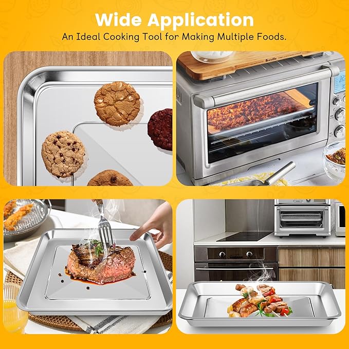 GWY 11.7"×11.7" Baking Pan for Breville BOV800XL BOV810BSS BOV845BSS BOV900BSS Smart Oven, Compatible with Ninja SP100 SP101 SP1001C SP201 Air Fry Oven