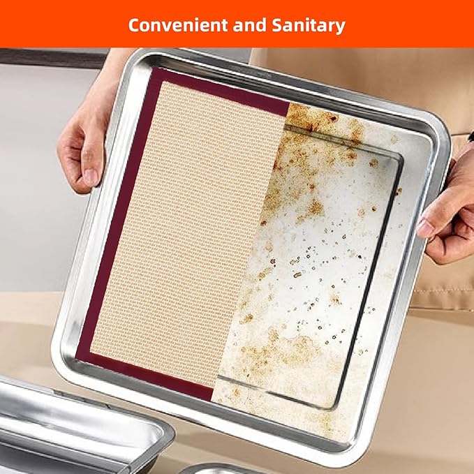 Silicone Basket Liners For Cuisinart TOA-60/TOA-65/TOA-70 Air Fryer Toaster Oven, 4 PCS Reusable Air Fryer Liners Accessories For Cuisinart Convection Toaster Oven