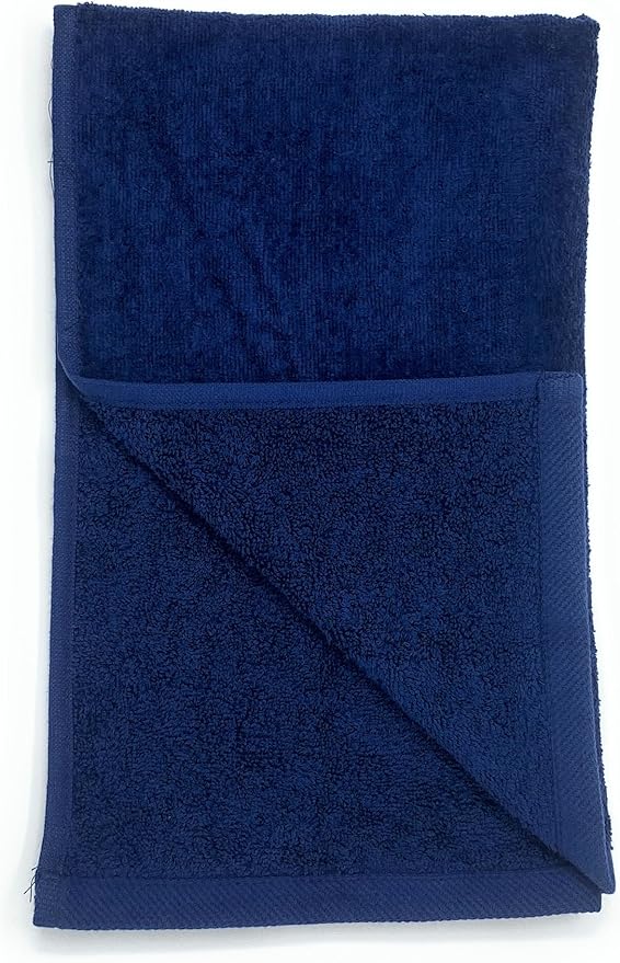 16x26 | 3-Pack | Terry Velour Towels, Bath Towels, Washcloths | Cotton | Face Towels, Bathroom use, Gym and spa Towel | Bathroom Towels (Navy, 3)