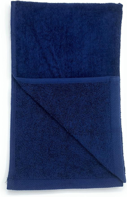 16x26 | 3-Pack | Terry Velour Towels, Bath Towels, Washcloths | Cotton | Face Towels, Bathroom use, Gym and spa Towel | Bathroom Towels (Navy, 3)