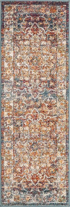 Unique Loom Isabella Collection Area Rug - Adjani (2' x 6' 1" Runner, Multi/ Beige)
