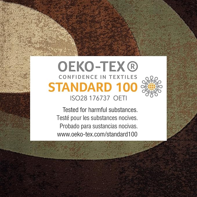 Home Dynamix Tribeca Slade Contemporary Abstract Area Rug, Brown/Green, 5'2"x7'2"