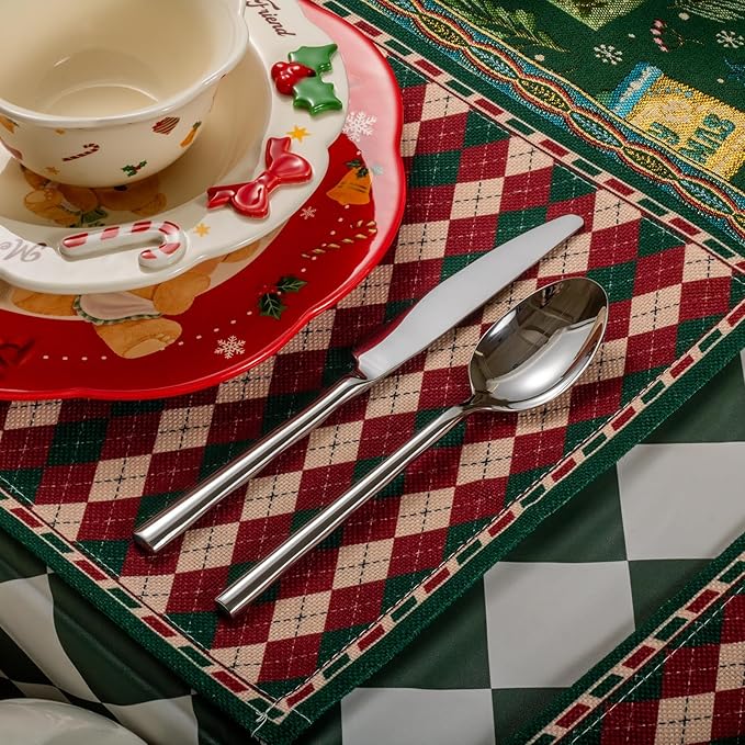 Alata Potter 45-Piece Forged Stainless Steel Flatware Set Cutlery Set,Service for 8,Silver Finish,Dishwasher Safe