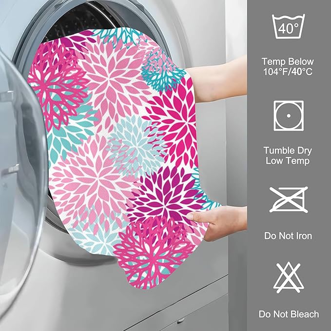 Hand Towels Set of 2 Bright Floral Towels for Bathroom Soft Absorbent Decorative Hand Bath Towels Dish Towels for Kitchen Sports Gym Yoga Home Decor 14 x 28 in