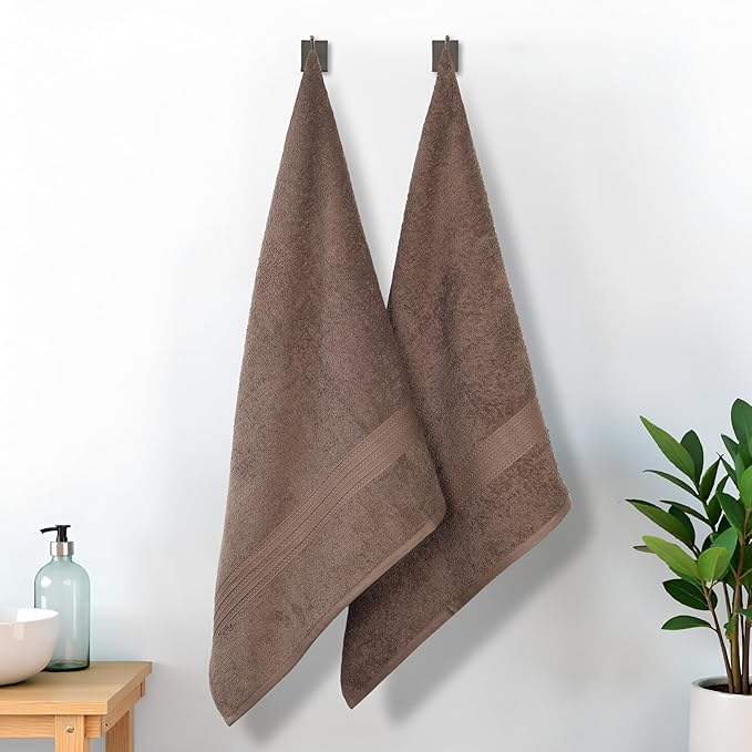 Superior Eco-Friendly Cotton 2-Piece Bath Sheet Set, Oversized Towels for Adults and Kids, Body Towels for Shower, Bath, Quick Dry, Resort, Bathroom Basics, Home, Apartment Essentials, Coffee