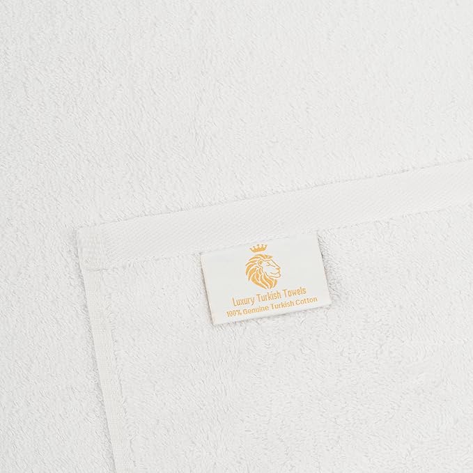 4 Packed White Bath Towel Set, 100% Turkish Cotton Bath Towels, 27x54 inTurkish Bath Towel Set for Bathroom, Dark Gray