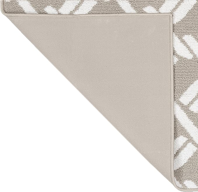 Nautica – Runner Rug | Indoor Runners for Hallways and Entry Rugs| Non-Slip and Non-Skid Entry and Kitchen Door Mat| Machine Washable Entryway Carpet Rugs |26” x 60” | Chain Light Grey