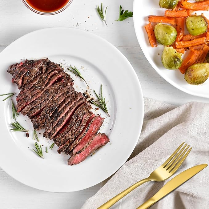 Gold Silverware Set - 60PCS Stainless Steel Silverware Set for 12, Includes Forks Spoons and Knives, Utensil Sets for Home Kitchen Restaurant, Dishwasher Safe