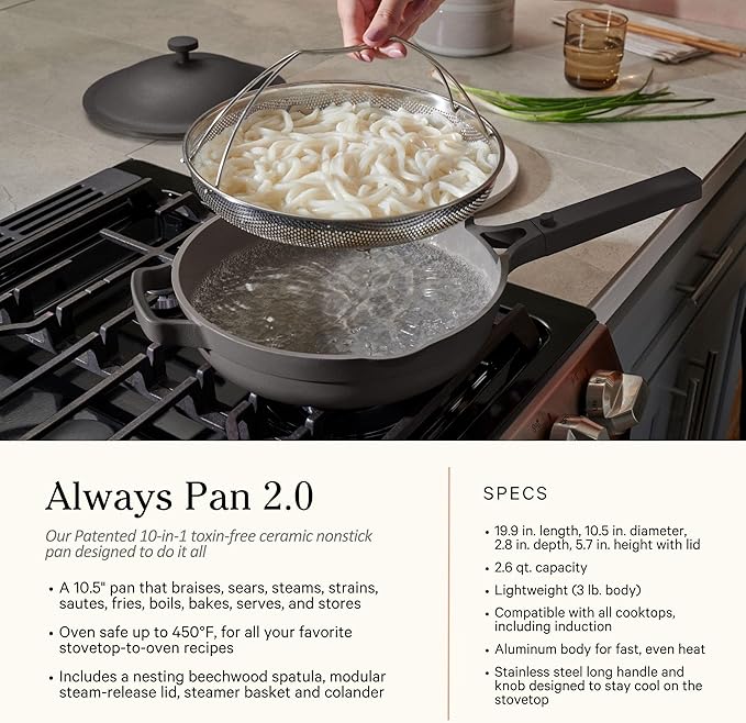 Our Place Cookware Duo - 7-Piece Set Including the Always Pan, Perfect Pot and Spatulas | Multifunctional, Toxin-Free Nonstick | Heat Safe up to 450°F | Oven, Stove, Induction Compatible | Sage